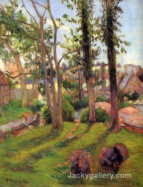 Turkeys, Pont-Aven by Paul Gauguin paintings reproduction